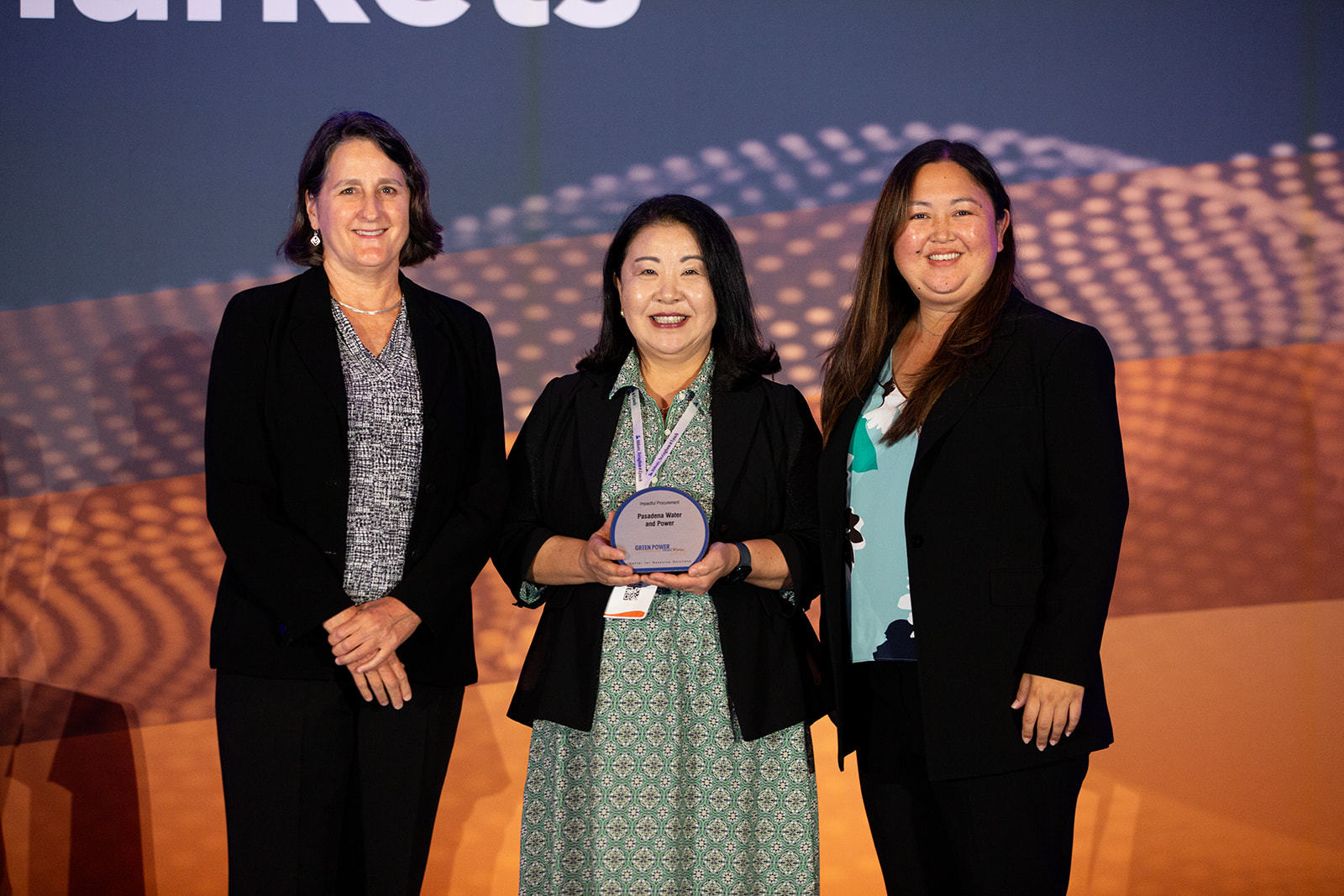Center for Resource Solutions CEO Jennifer Martin with PWP Assistant General Managers Kelly Nguyen and Stacie Takeguchi
